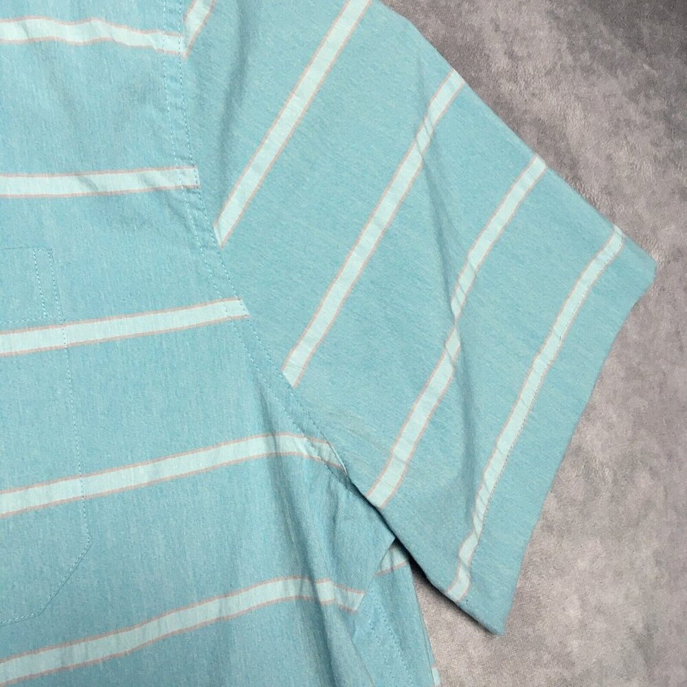 Southern Tide Mens Shirt size XL Button Up Short Sleeve‎ Blue Striped Stretch - Picture 6 of 15
